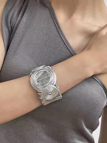 Accessori bracciale a pieghe geometriche