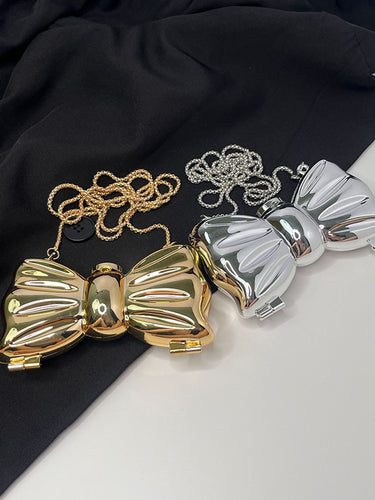 チェーン幾何学的な光沢のあるソリッドカラーバッグのアクセサリー