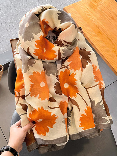 شال ووشاح طباعة الأزهار العتيقة