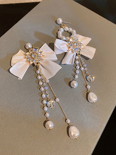 Vintage-Strass-Beuge-auf-verknüpfte Quasten-Ohrringe Accessoires