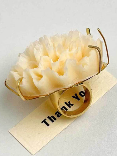 Flower Shape Pleated Rings Accessories