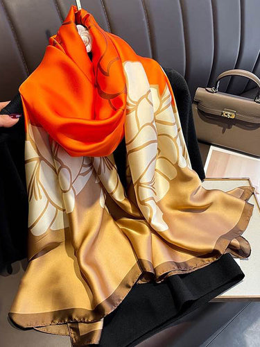 花柄のヘッドバンドスカーフ