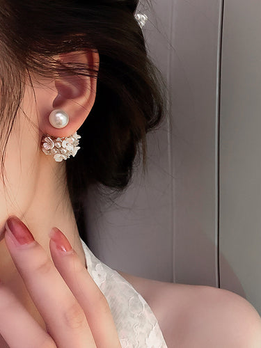 Pendientes de flores de cuentas de circón originales