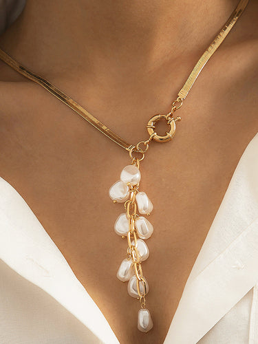 Collier géométrique du pendentif perlé d'origine