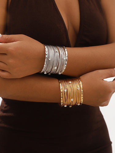 Accessori per bracciale ad anello geometrici pietre di corna