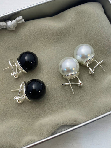 Accesorios de pendientes de perlas de imitación geométrica