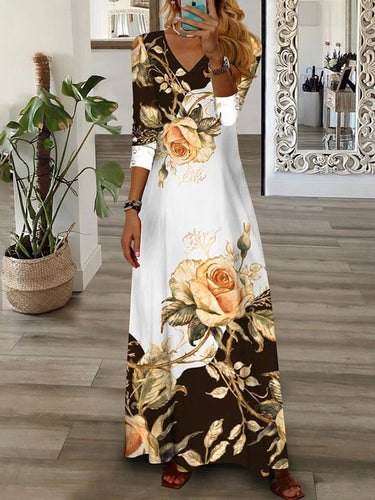 Vestidos maxi de decote em vadia em vadia