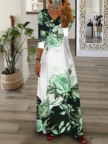 Vestidos maxi de decote em vadia em vadia