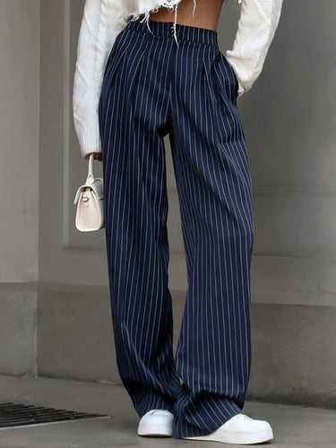 Pantalon large pantalon à taille haute