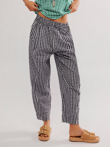 Poches à plaid en vrac pantalon de pantalon à joint divisé