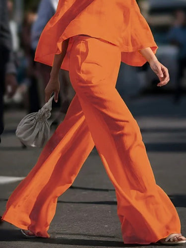 Lose Weitbein -Taschen Feste Hosenhosen Hose