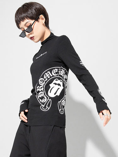 オリジナルのレタープリントTシャツのトップ