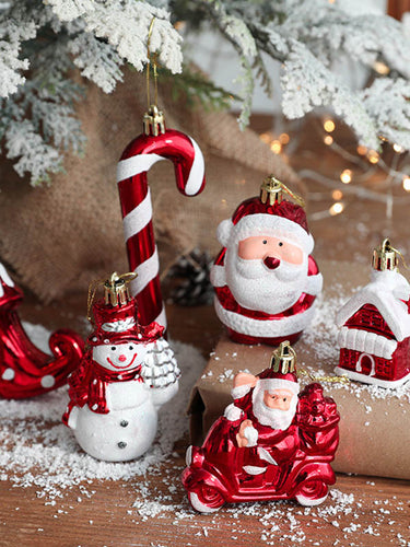 2 أجهزة الكمبيوتر الجديدة Snowman House Ice Cream Christmas Decorations Tree Decorations قلادة