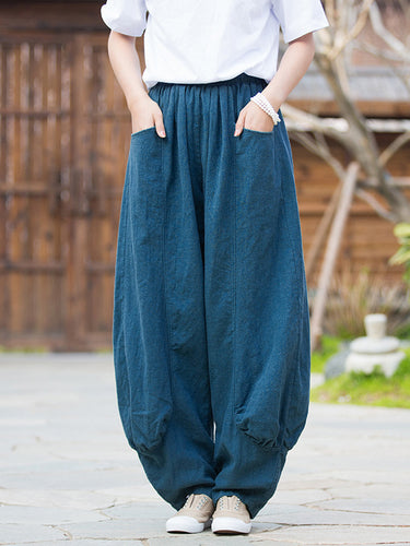 7 Farben lässiges weites Bein mit hoher Taillenfarbhose mit hoher Taille