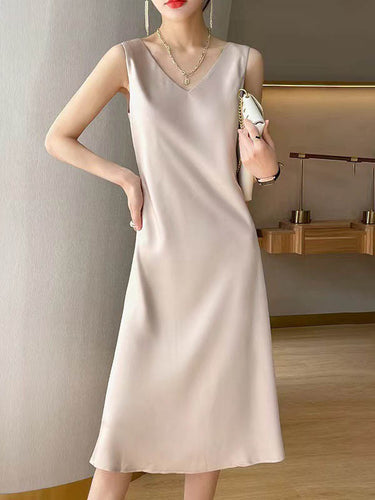 A-Line LOOD SOLD SOLD V-NECK MIDI Dresses