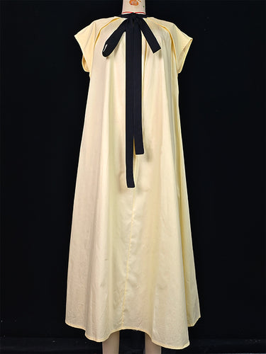 Robes midi à col rond en ligne plissée en ligne A-line