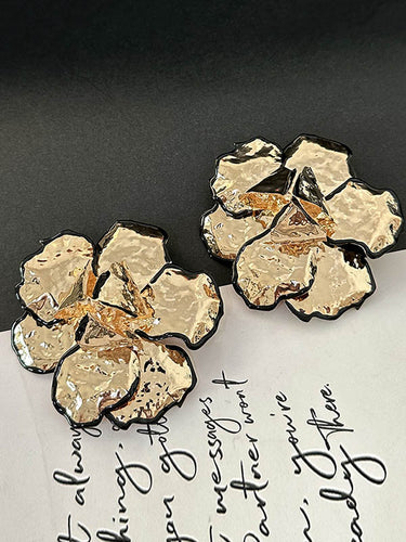 Accesorios de aretes geométricos de forma de flores