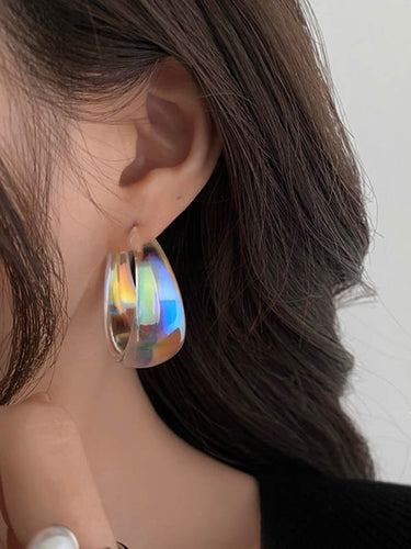 Pendientes de caída geométrica de color de contraste de Normcore
