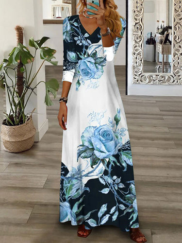 Vestidos maxi de decote em vadia em vadia