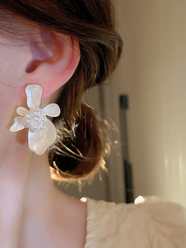 Acryl & Imitation Perlenblütenform Ohrringe Accessoires