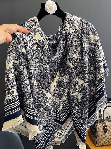 Fingido Keep Warm impresso Shawl Sconhas