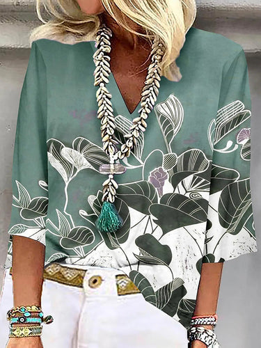 T-shirts en vlours de fleurs plus en vrac