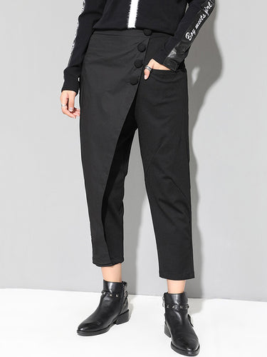 Freizeit Mode Unregelmäßigkeit Feste Farbhose Hose Hosen