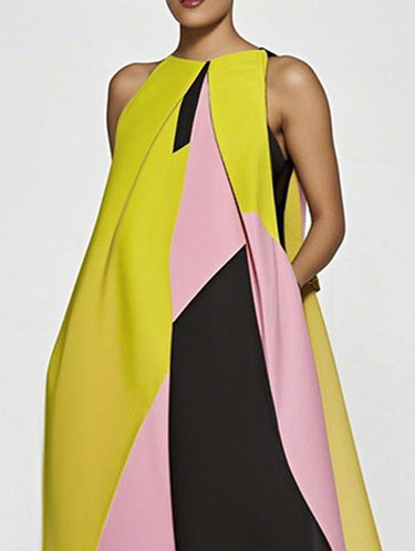 A-line loor loollock block blocked split-coint-coint route-alci maxi dresses