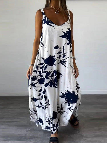 Robes maxi à spaghetti-neck de taille plus lâche
