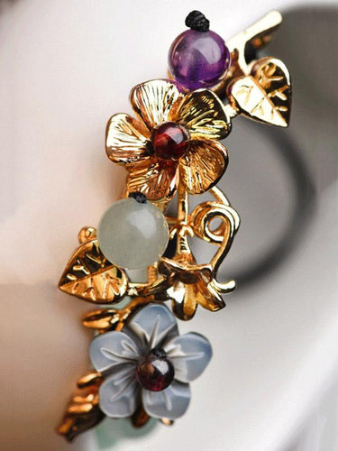 Pulseira de granada de crochê fresca
