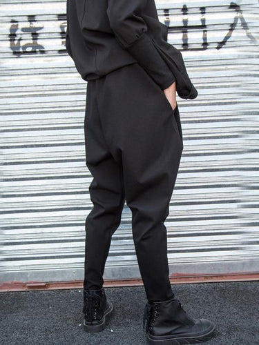 Pantalon harem noir simple