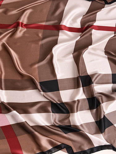 أنيقة وشاح شال حرير منقوشة