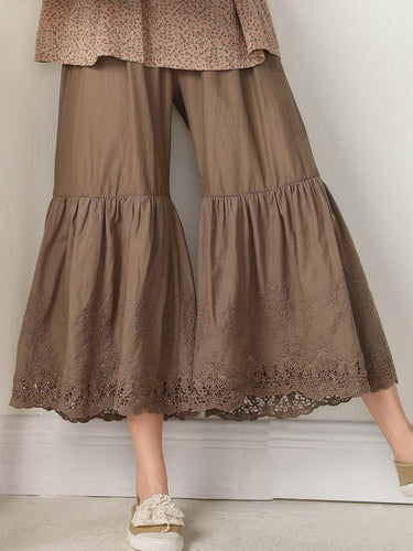 Pantalon évasé à la jambe large haute taille lâche et lâche