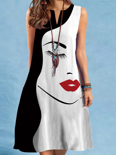 ゆるいプラスサイズのフィギュアvネックミニドレス