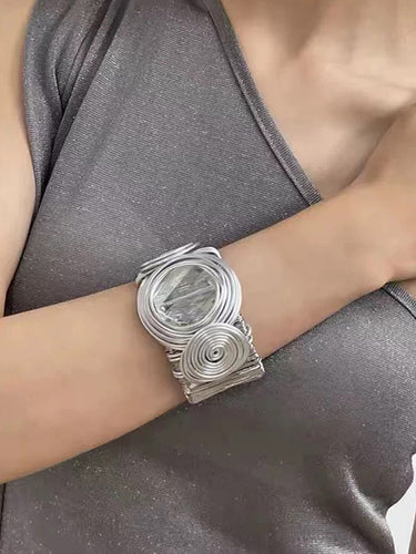 Accessori bracciale a pieghe geometriche