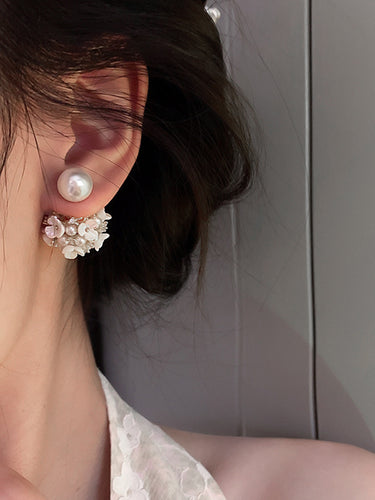 Pendientes de flores de cuentas de circón originales