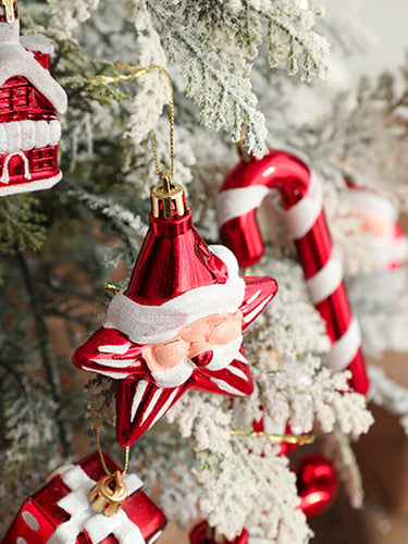 2 أجهزة الكمبيوتر الجديدة Snowman House Ice Cream Christmas Decorations Tree Decorations قلادة