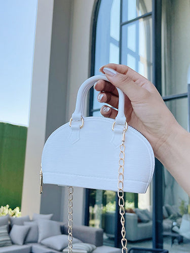 チェーン幾何学的なジッパークロスボディバッグサッチェル