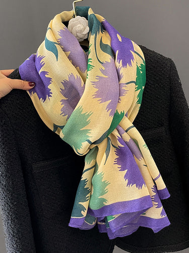 شال ووشاح طباعة الأزهار العتيقة