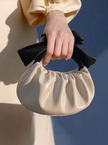 Bowknot plissé des sacs à articulation des sacs accessoires sacs à main