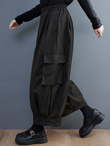 Lose breite Beinkind -Color -Casualhosenboden