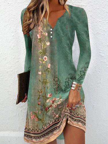 Mangas compridas LONE FLORAL IMPRESSO MINI VESTES