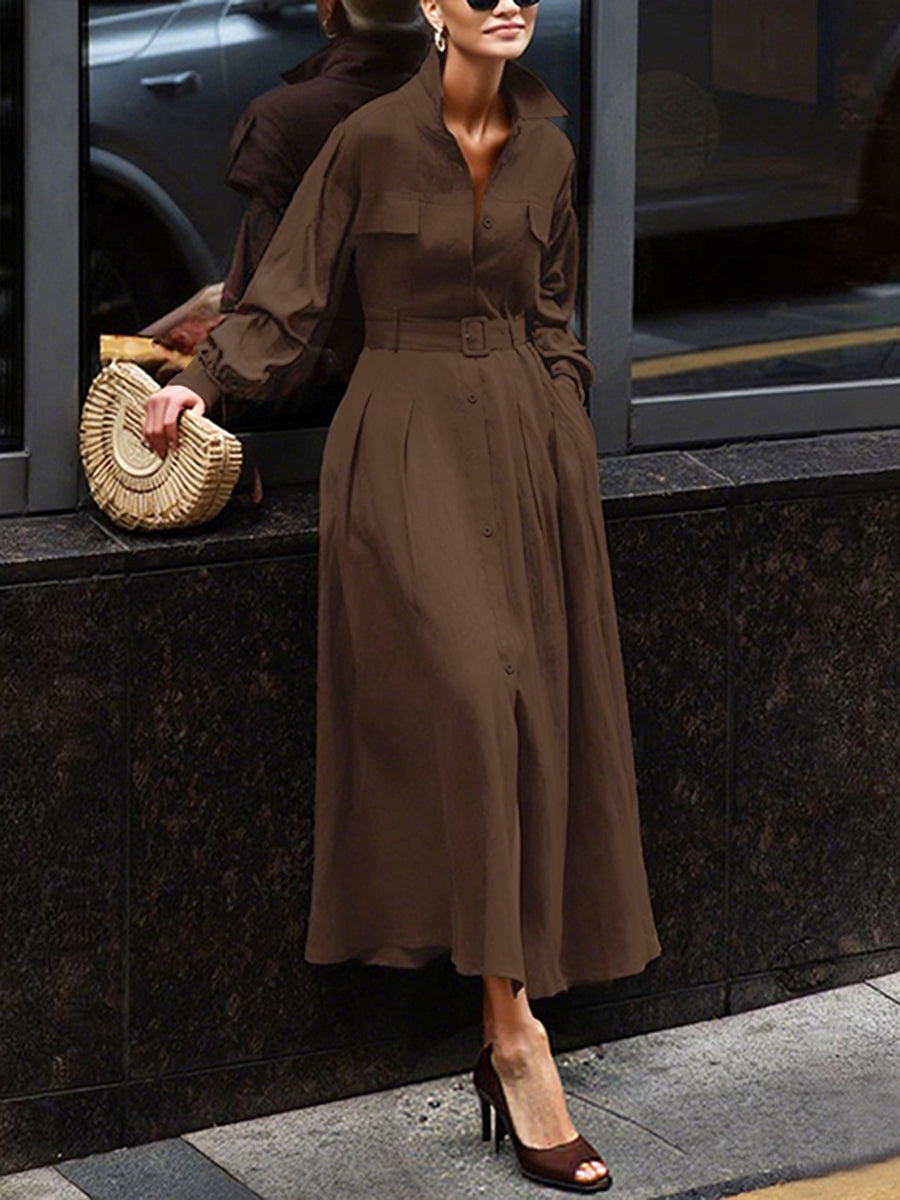 BrandName Puff Sleeve Maxi Dress – New Arrival – Uoozee official