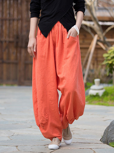 7 Farben lässiges weites Bein mit hoher Taillenfarbhose mit hoher Taille