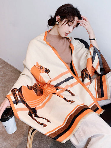 Personnalité Scarf de châle imprimé de dessins animés chauds