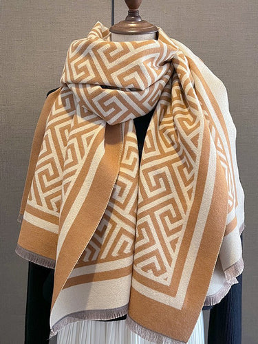 Ferrilhado Geométrico Keep Warm Shawl Sconhe