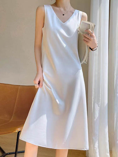 A-Line LOOD SOLD SOLD V-NECK MIDI Dresses