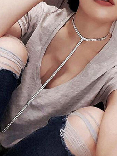 ステートメントノルムコアラインストーンネックレスアクセサリー