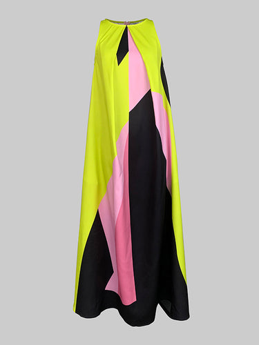 A-line loor loollock block blocked split-coint-coint route-alci maxi dresses