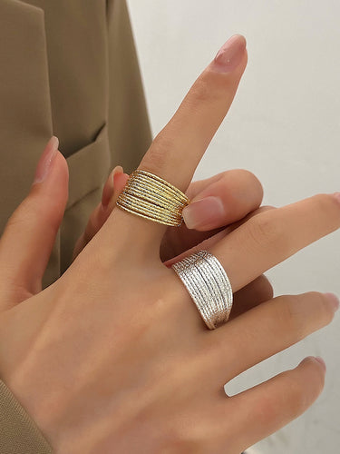 Einstellbare hohle MOGE PAGED SOLITED -Farbringe Accessoires